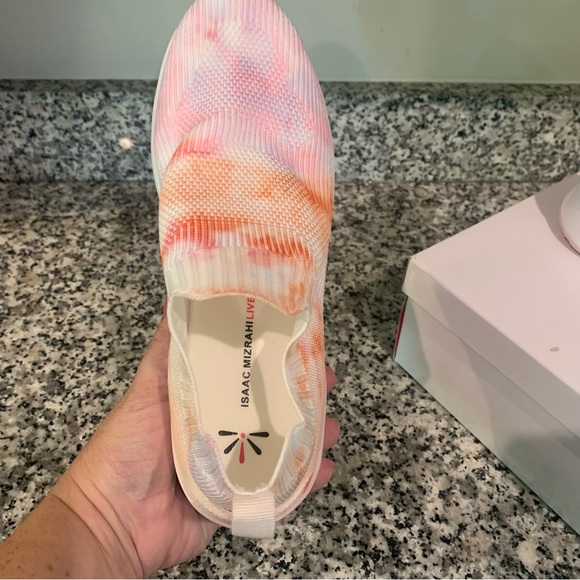 Isaac Mizrahi Live! Fly Knit Tie Dye Trainer Sneakers - Picture 10 of 13
